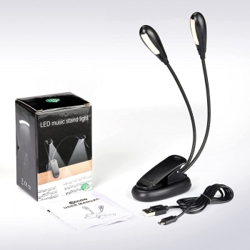 Podwójna lampka LED 9 trybów akumulator klips [22060000556]